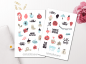 Preview: Herbst Pastell Sticker Set